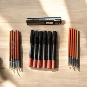 GLO MINERALS MAKEUP BUNDLE – SUEDE MATTE LIP CRAYONS & BROW DEFINERS (LOT #23)
